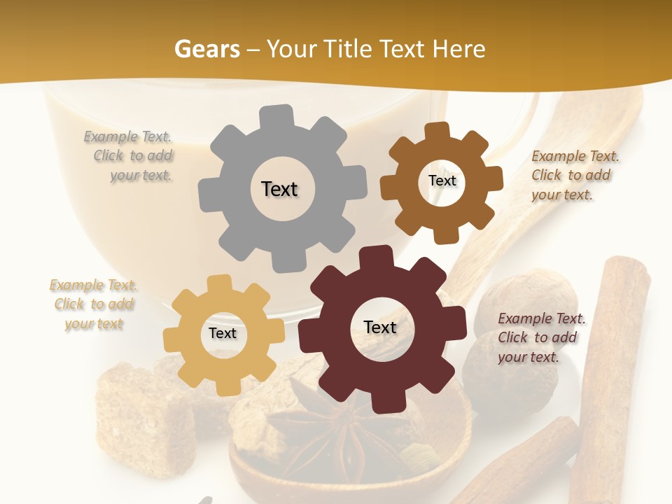 A Cup Of Coffee Next To Cinnamons And Spices PowerPoint Template