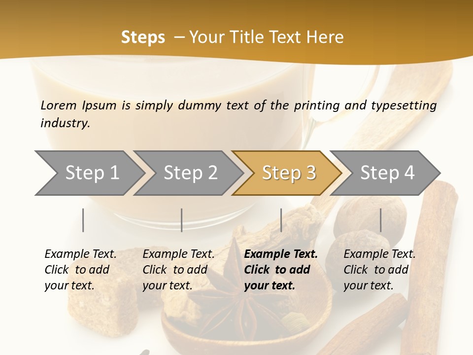 A Cup Of Coffee Next To Cinnamons And Spices PowerPoint Template