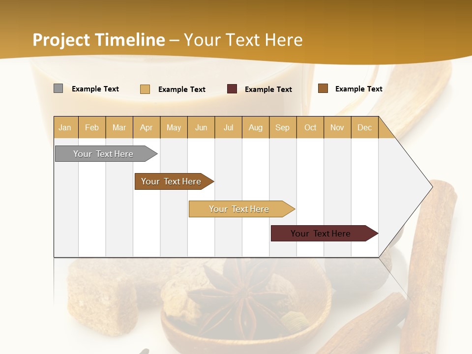 A Cup Of Coffee Next To Cinnamons And Spices PowerPoint Template