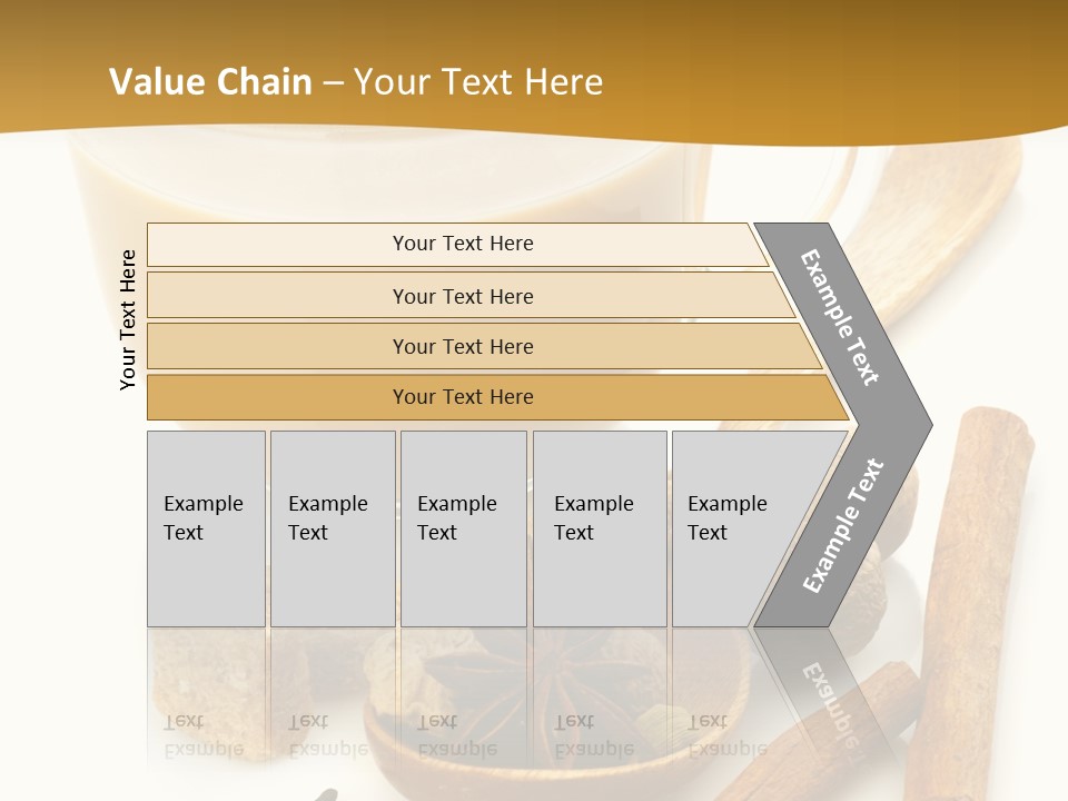 A Cup Of Coffee Next To Cinnamons And Spices PowerPoint Template