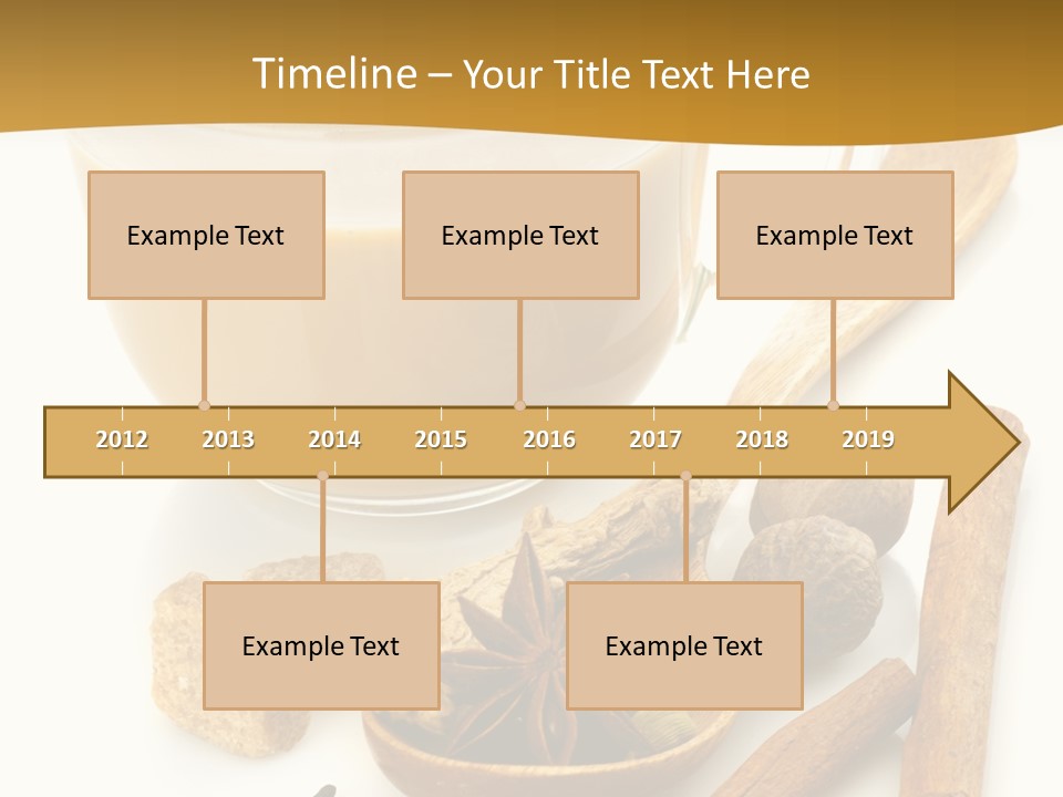 A Cup Of Coffee Next To Cinnamons And Spices PowerPoint Template