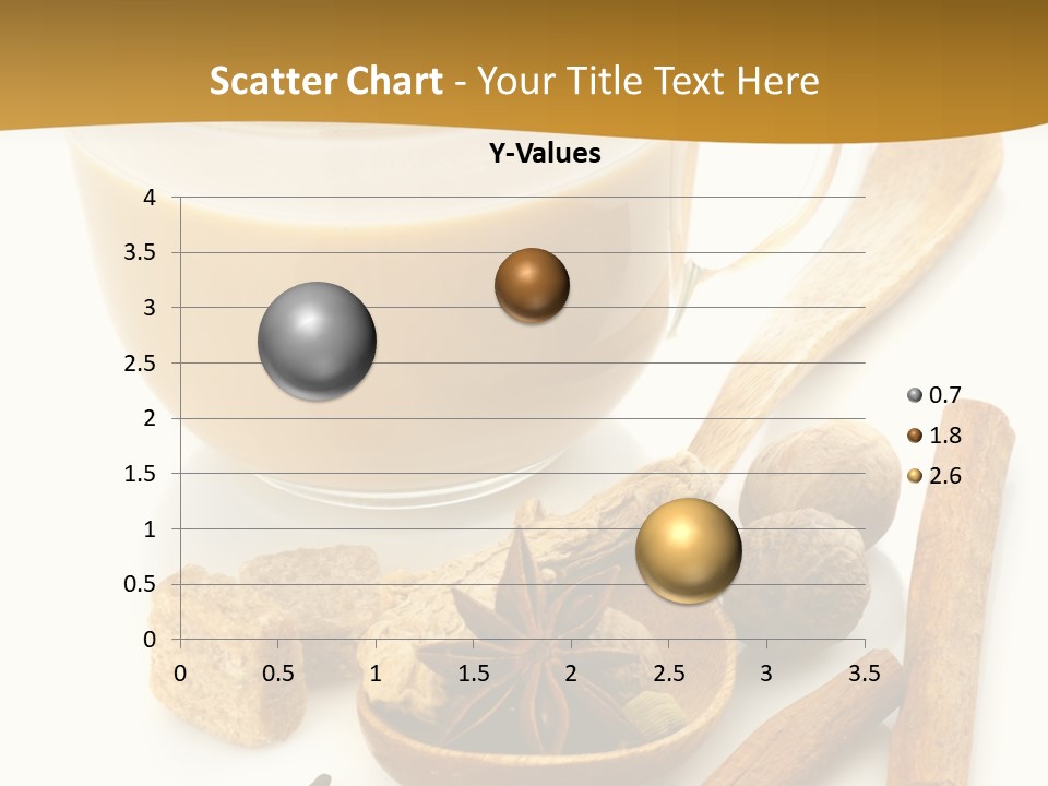 A Cup Of Coffee Next To Cinnamons And Spices PowerPoint Template