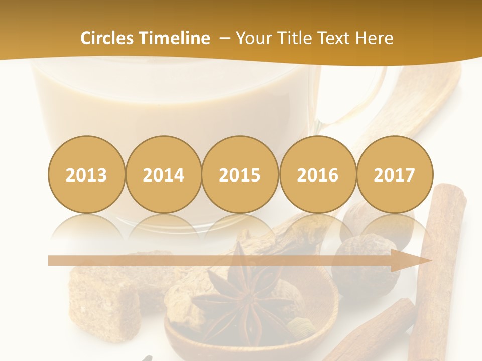 A Cup Of Coffee Next To Cinnamons And Spices PowerPoint Template
