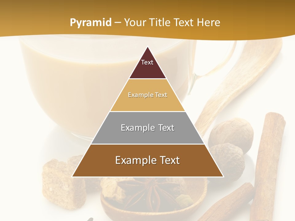 A Cup Of Coffee Next To Cinnamons And Spices PowerPoint Template