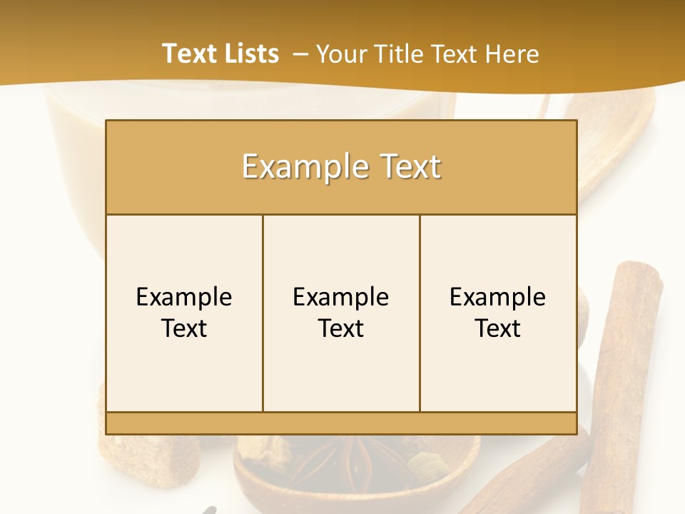 A Cup Of Coffee Next To Cinnamons And Spices PowerPoint Template