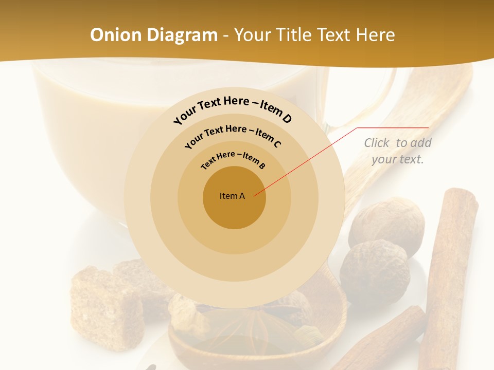 A Cup Of Coffee Next To Cinnamons And Spices PowerPoint Template