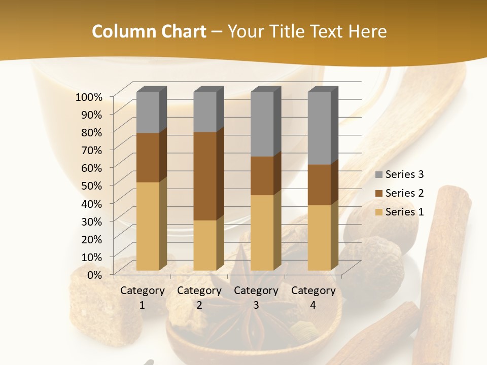 A Cup Of Coffee Next To Cinnamons And Spices PowerPoint Template