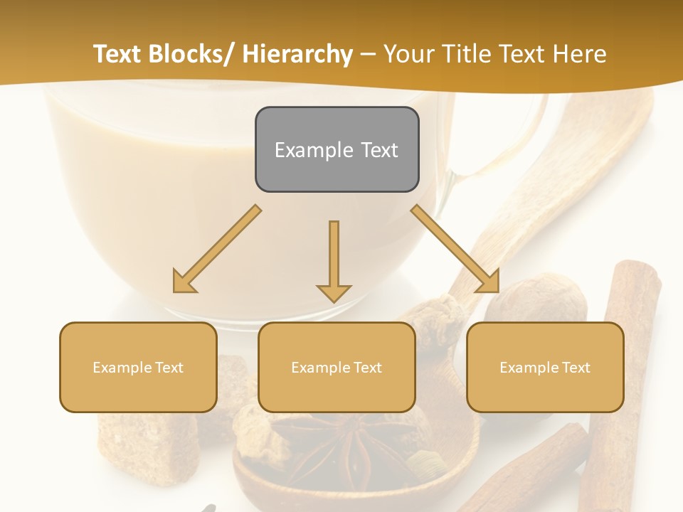 A Cup Of Coffee Next To Cinnamons And Spices PowerPoint Template