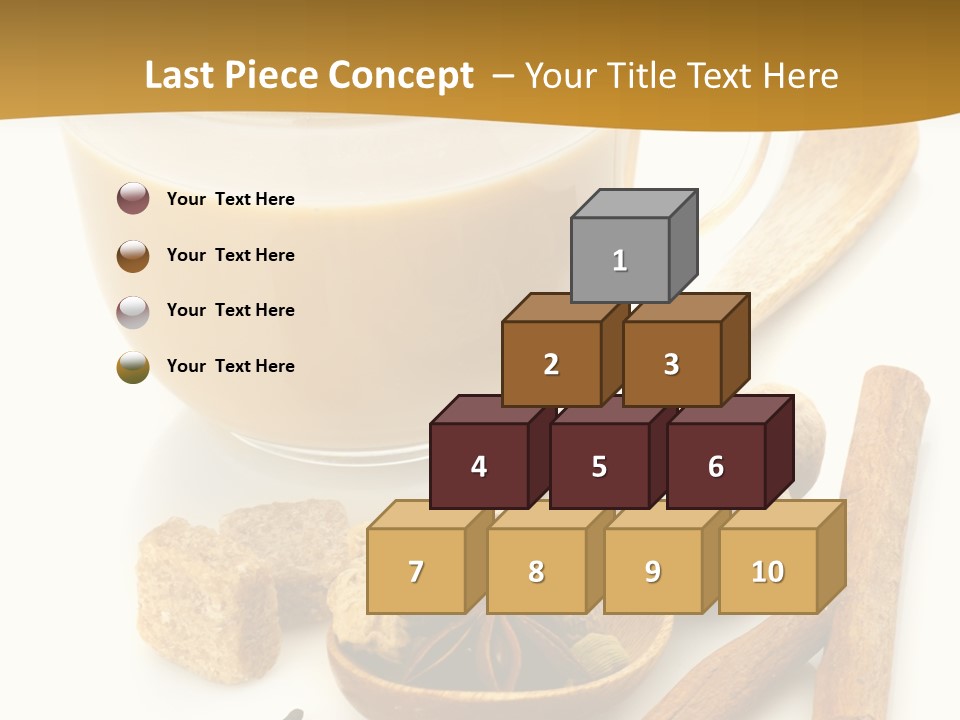 A Cup Of Coffee Next To Cinnamons And Spices PowerPoint Template