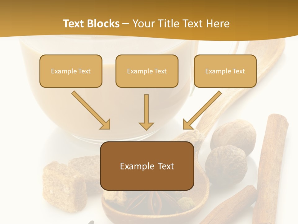 A Cup Of Coffee Next To Cinnamons And Spices PowerPoint Template