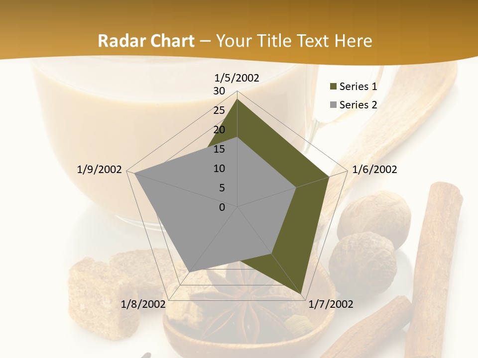 A Cup Of Coffee Next To Cinnamons And Spices PowerPoint Template