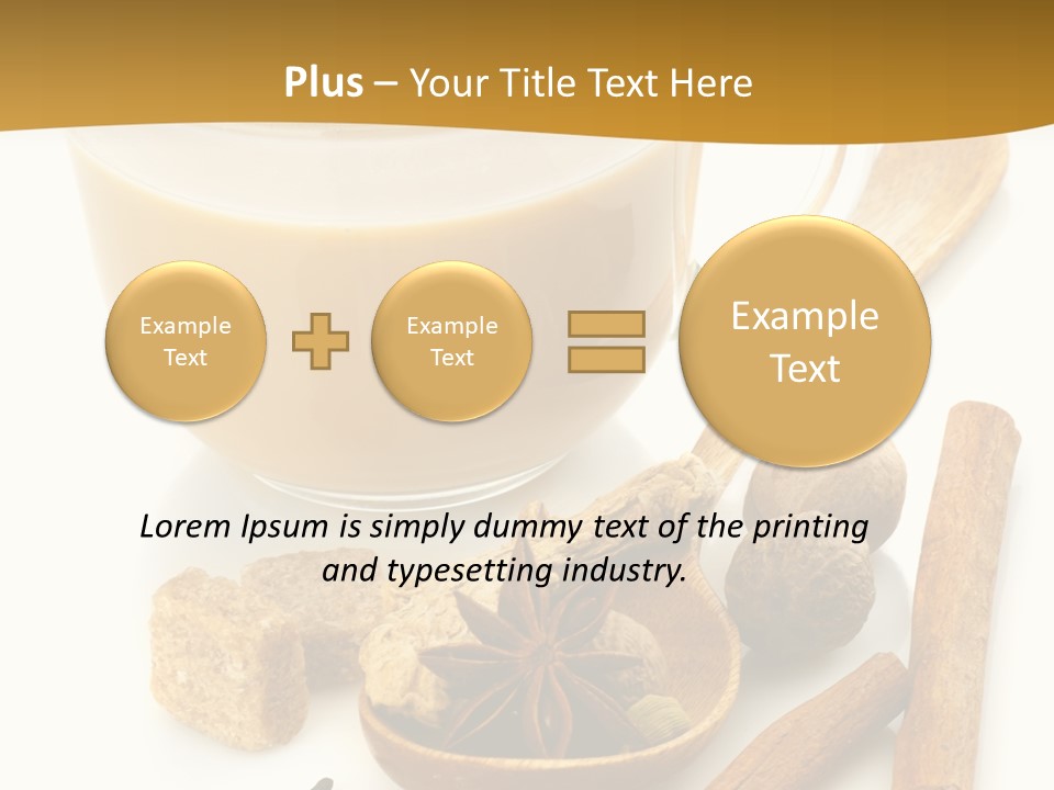 A Cup Of Coffee Next To Cinnamons And Spices PowerPoint Template