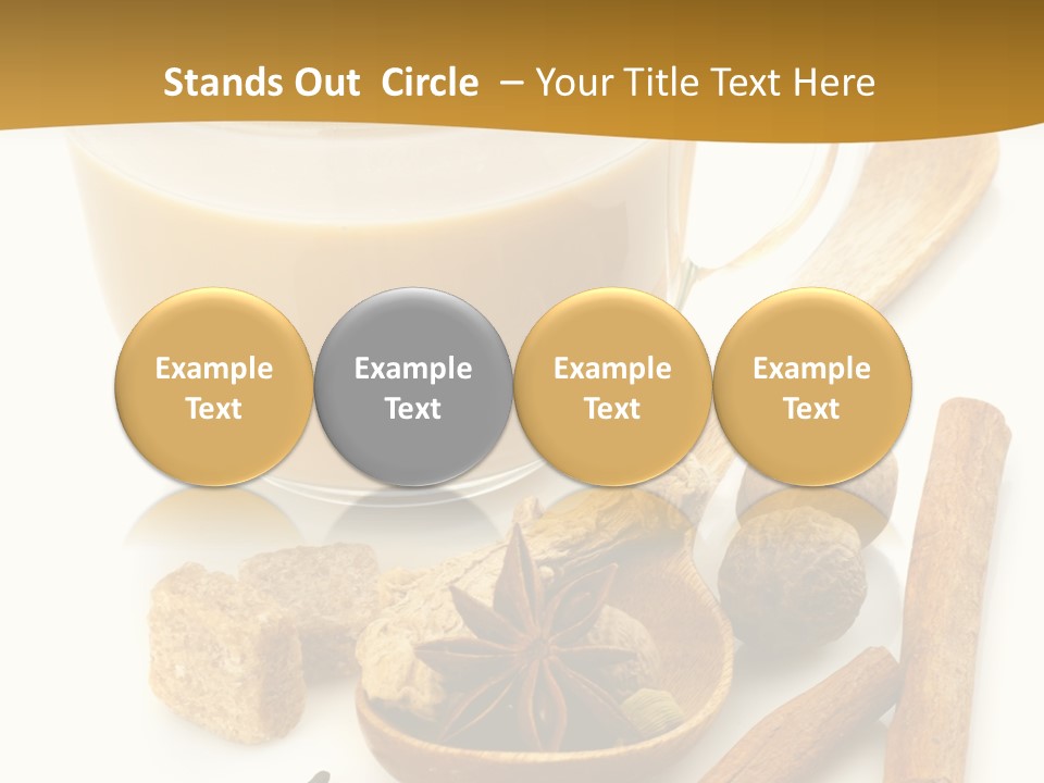 A Cup Of Coffee Next To Cinnamons And Spices PowerPoint Template