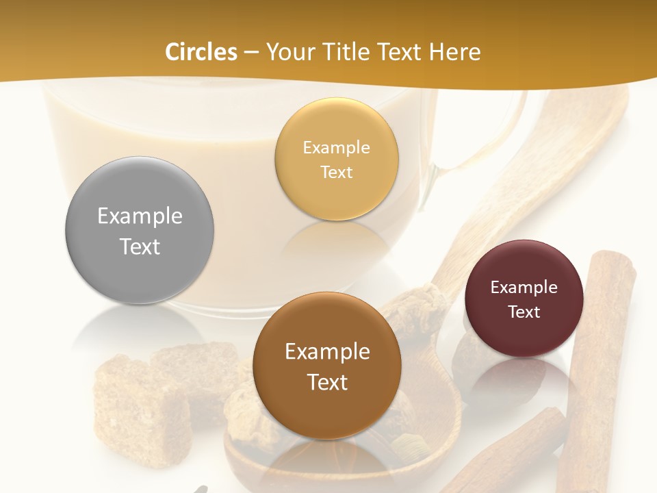 A Cup Of Coffee Next To Cinnamons And Spices PowerPoint Template