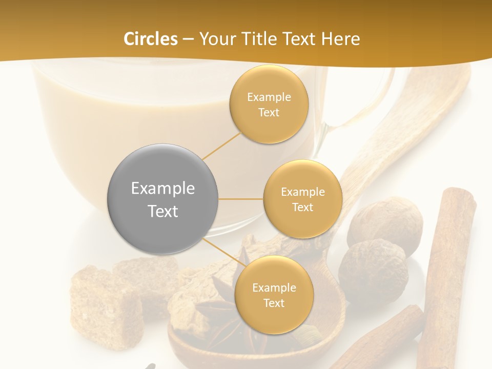 A Cup Of Coffee Next To Cinnamons And Spices PowerPoint Template