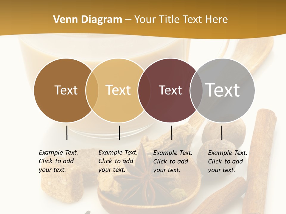A Cup Of Coffee Next To Cinnamons And Spices PowerPoint Template