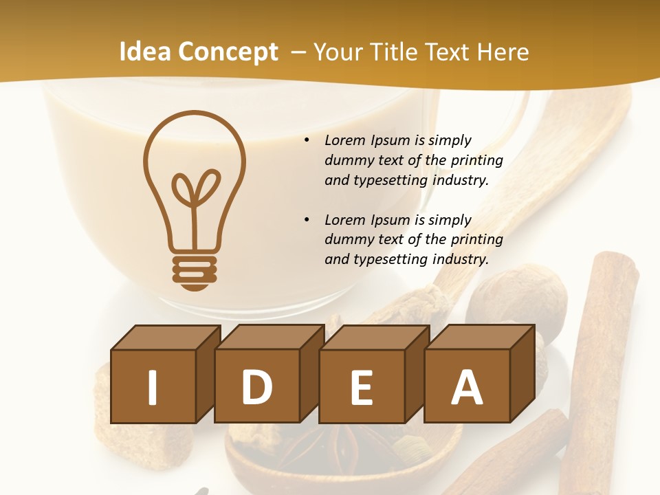 A Cup Of Coffee Next To Cinnamons And Spices PowerPoint Template