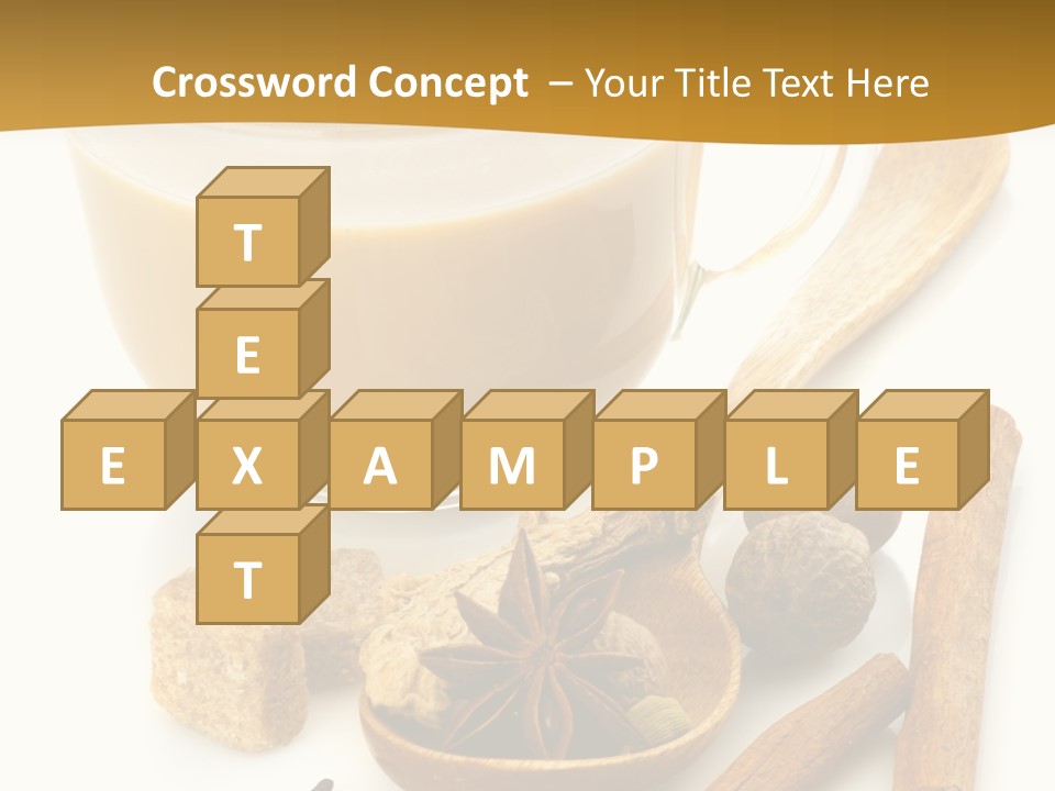 A Cup Of Coffee Next To Cinnamons And Spices PowerPoint Template