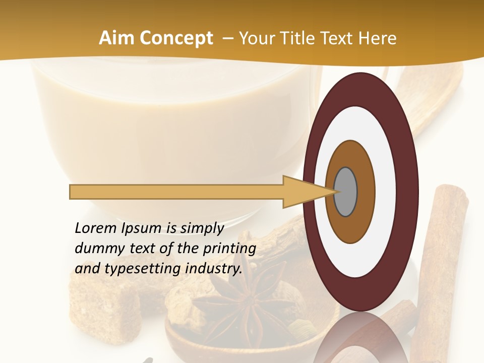 A Cup Of Coffee Next To Cinnamons And Spices PowerPoint Template