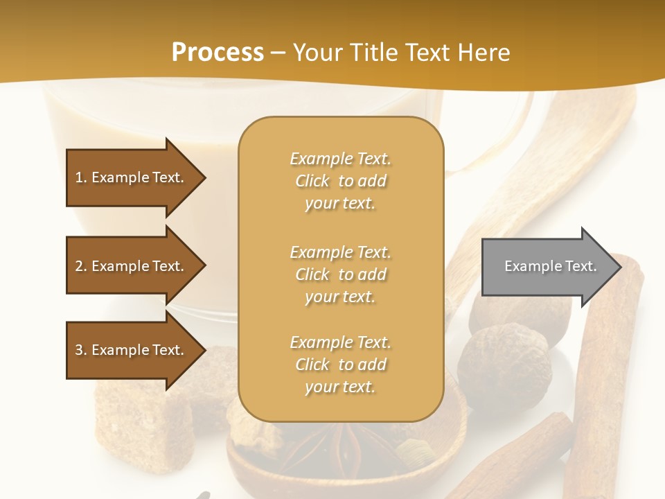 A Cup Of Coffee Next To Cinnamons And Spices PowerPoint Template