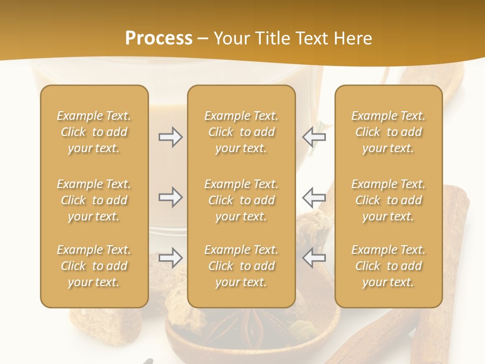 A Cup Of Coffee Next To Cinnamons And Spices PowerPoint Template