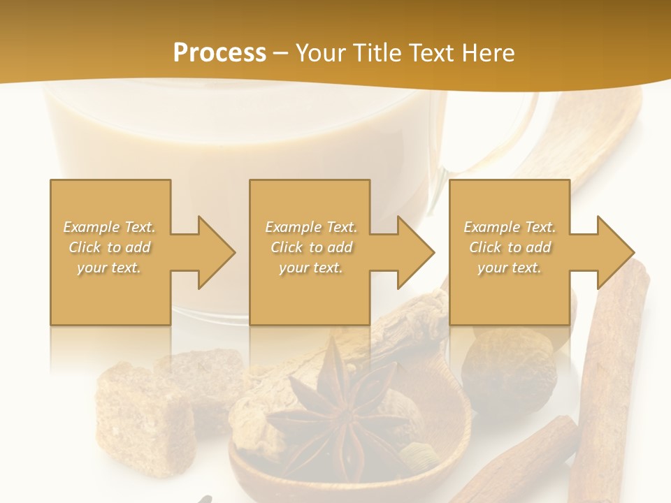 A Cup Of Coffee Next To Cinnamons And Spices PowerPoint Template