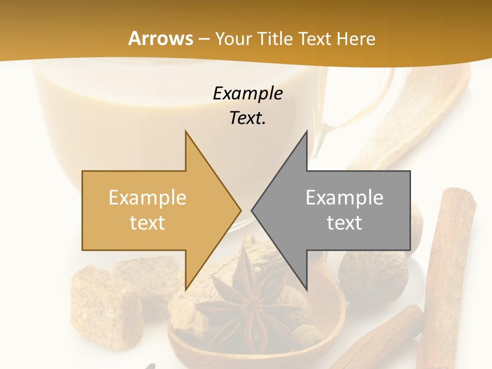 A Cup Of Coffee Next To Cinnamons And Spices PowerPoint Template