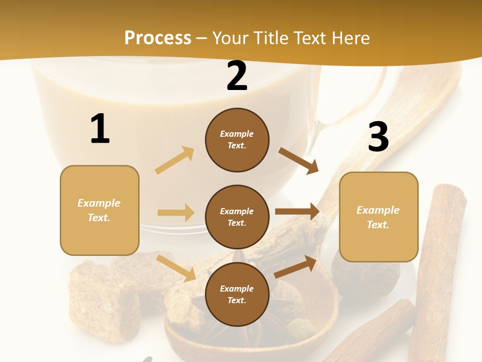 A Cup Of Coffee Next To Cinnamons And Spices PowerPoint Template