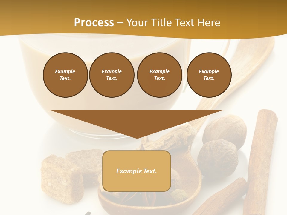 A Cup Of Coffee Next To Cinnamons And Spices PowerPoint Template