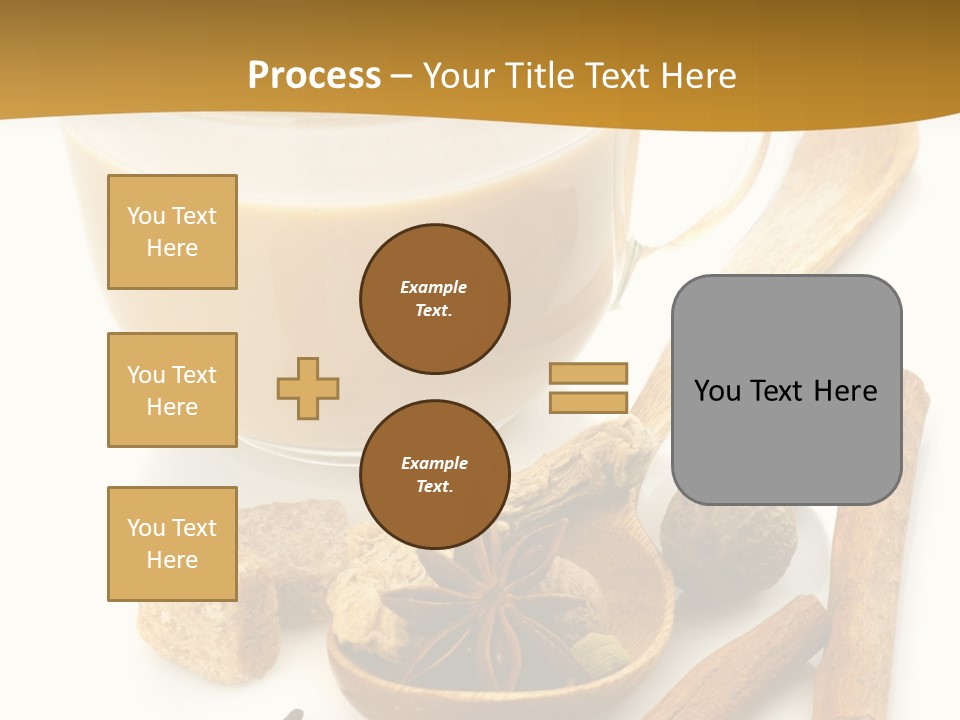 A Cup Of Coffee Next To Cinnamons And Spices PowerPoint Template