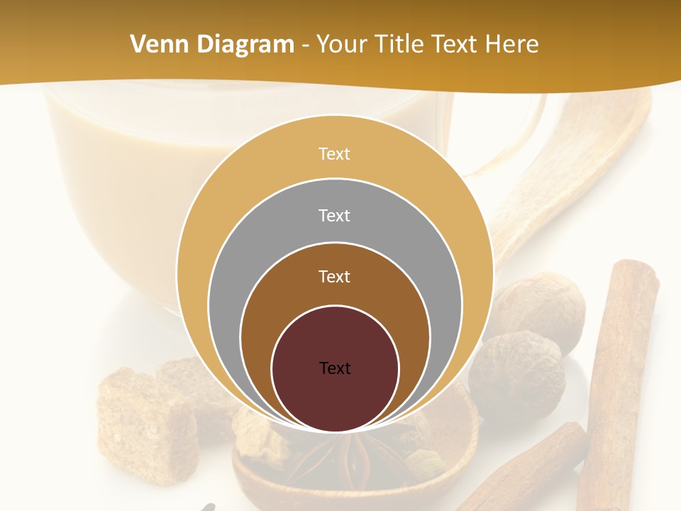 A Cup Of Coffee Next To Cinnamons And Spices PowerPoint Template