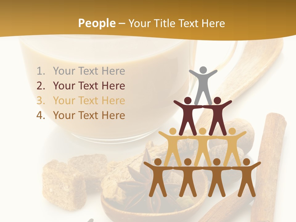 A Cup Of Coffee Next To Cinnamons And Spices PowerPoint Template