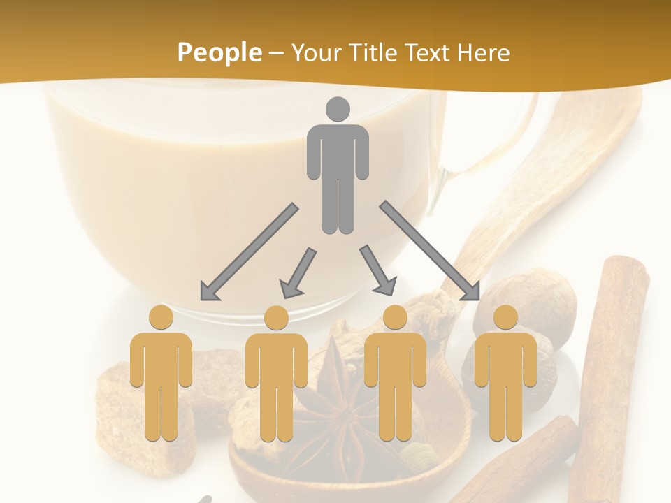 A Cup Of Coffee Next To Cinnamons And Spices PowerPoint Template
