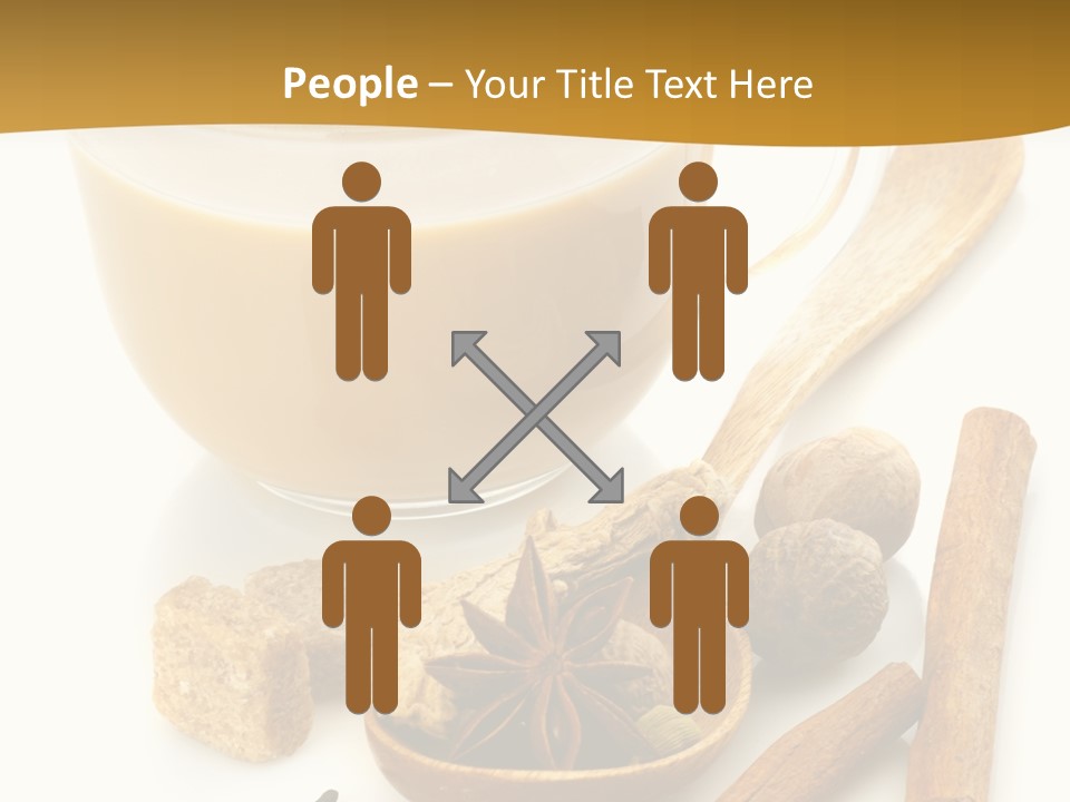 A Cup Of Coffee Next To Cinnamons And Spices PowerPoint Template