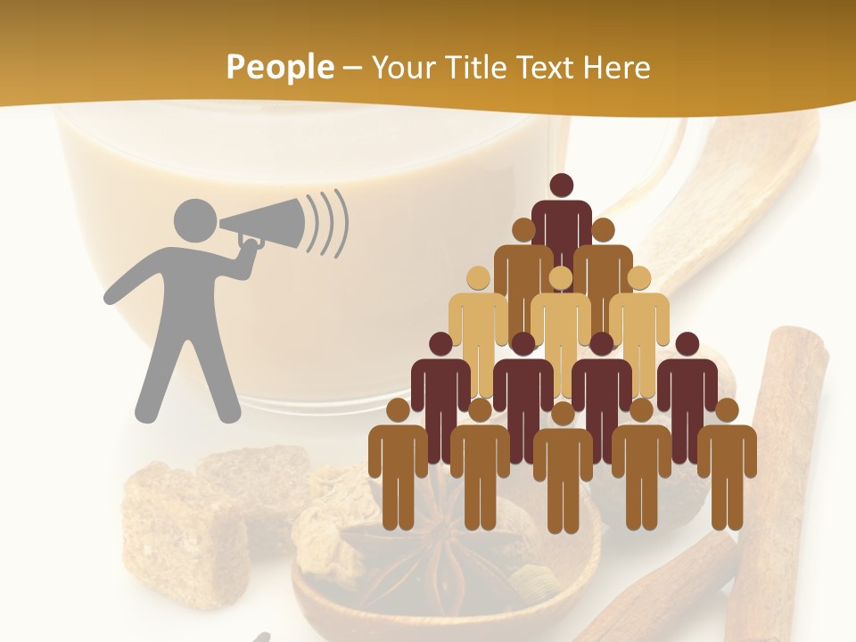 A Cup Of Coffee Next To Cinnamons And Spices PowerPoint Template
