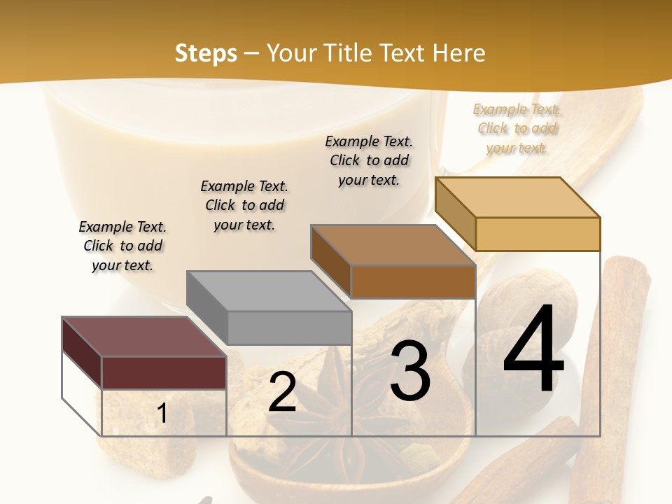 A Cup Of Coffee Next To Cinnamons And Spices PowerPoint Template