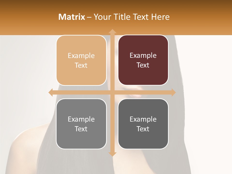 A Woman With Long Black Hair Is Shown In This Powerpoint Presentation PowerPoint Template