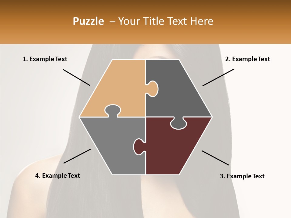 A Woman With Long Black Hair Is Shown In This Powerpoint Presentation PowerPoint Template