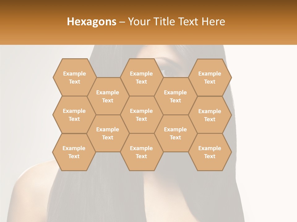 A Woman With Long Black Hair Is Shown In This Powerpoint Presentation PowerPoint Template