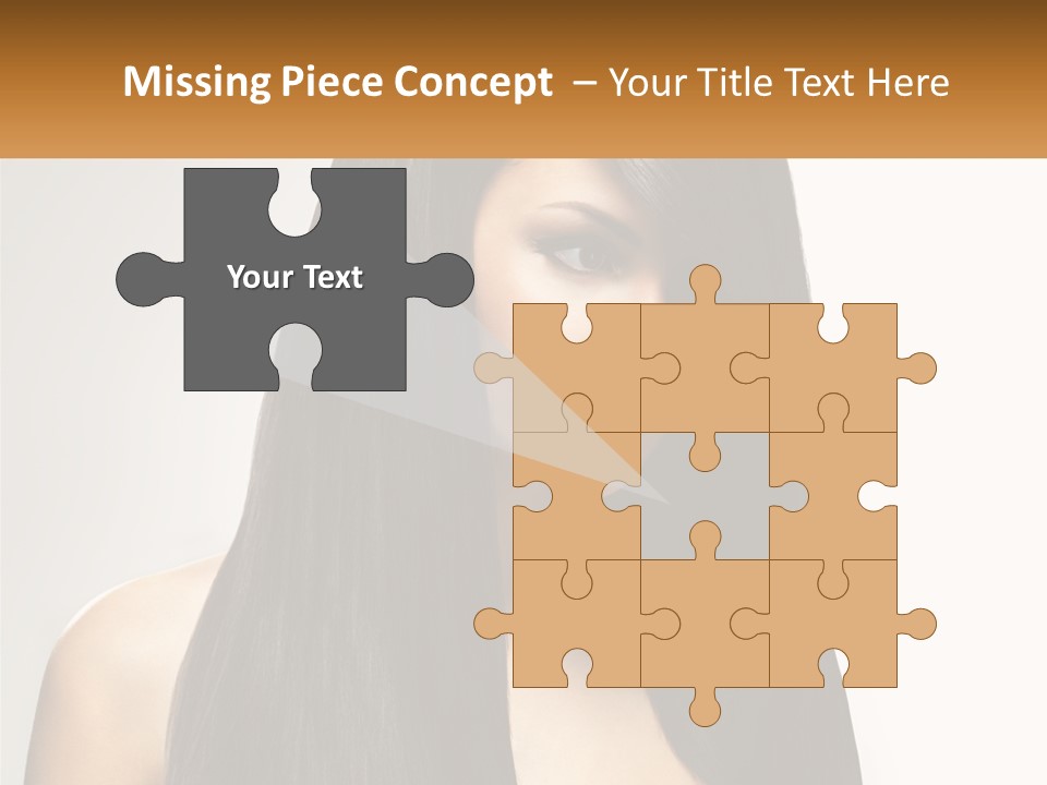 A Woman With Long Black Hair Is Shown In This Powerpoint Presentation PowerPoint Template