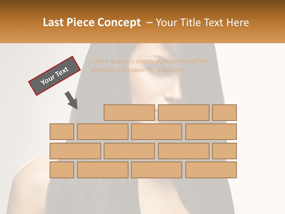 A Woman With Long Black Hair Is Shown In This Powerpoint Presentation PowerPoint Template