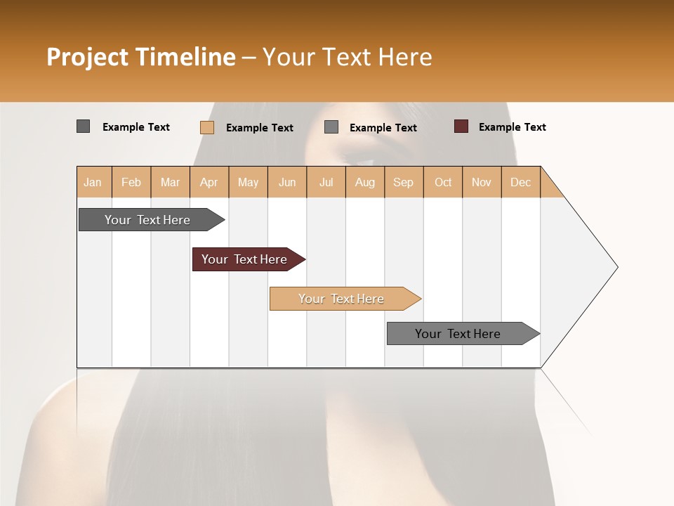 A Woman With Long Black Hair Is Shown In This Powerpoint Presentation PowerPoint Template