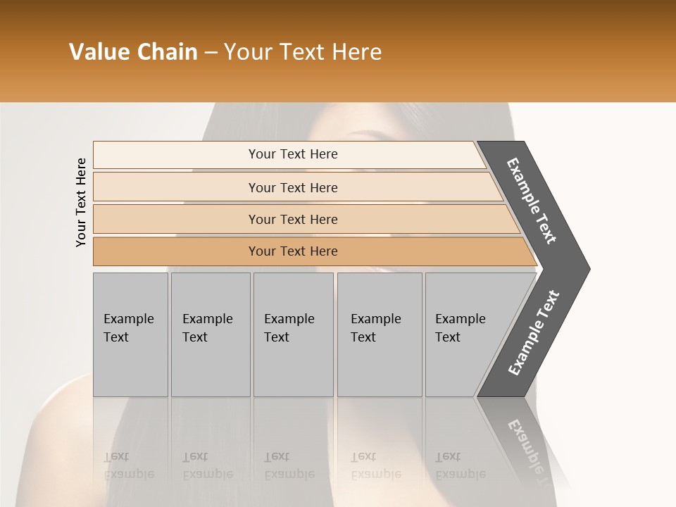 A Woman With Long Black Hair Is Shown In This Powerpoint Presentation PowerPoint Template