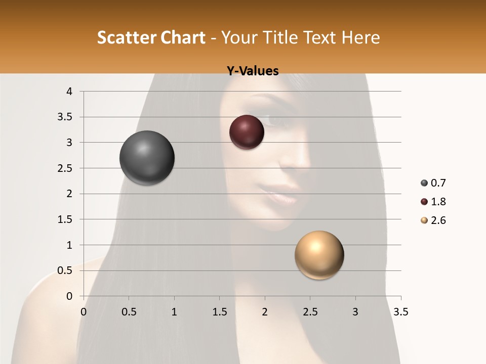 A Woman With Long Black Hair Is Shown In This Powerpoint Presentation PowerPoint Template