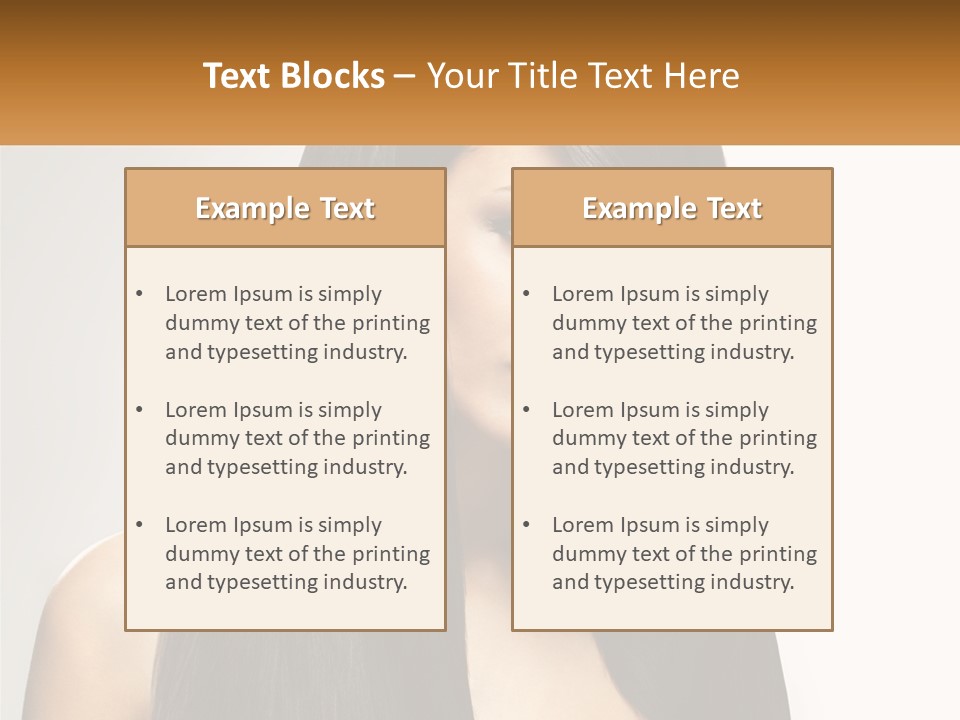 A Woman With Long Black Hair Is Shown In This Powerpoint Presentation PowerPoint Template