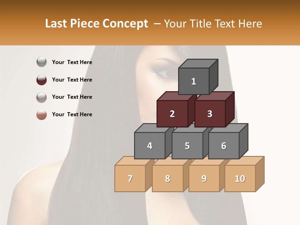 A Woman With Long Black Hair Is Shown In This Powerpoint Presentation PowerPoint Template