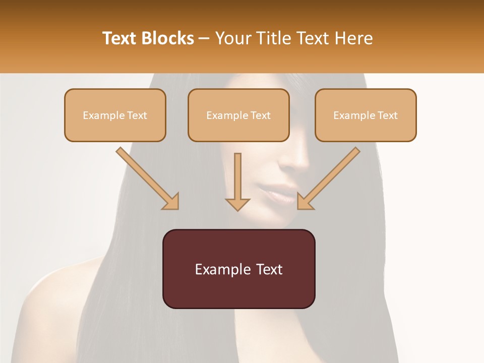 A Woman With Long Black Hair Is Shown In This Powerpoint Presentation PowerPoint Template