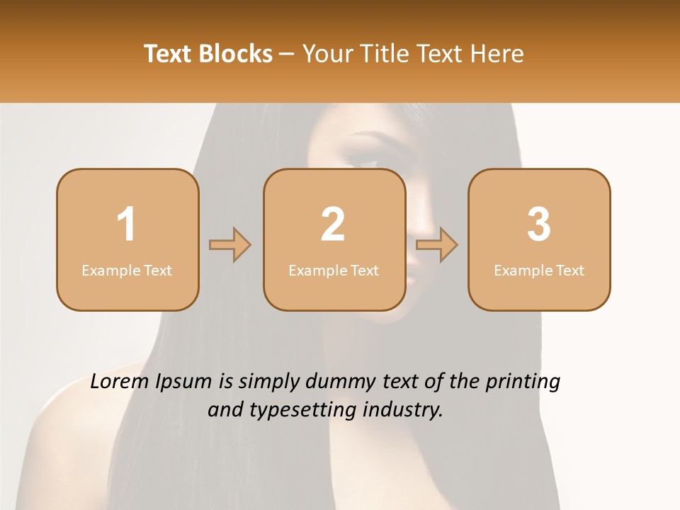 A Woman With Long Black Hair Is Shown In This Powerpoint Presentation PowerPoint Template