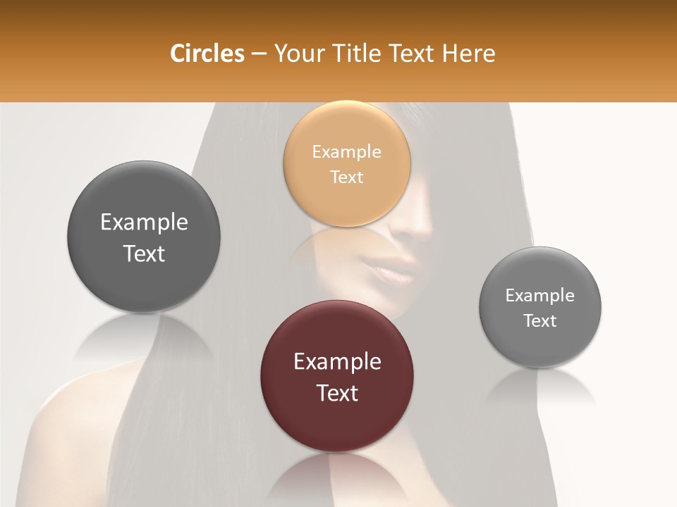 A Woman With Long Black Hair Is Shown In This Powerpoint Presentation PowerPoint Template