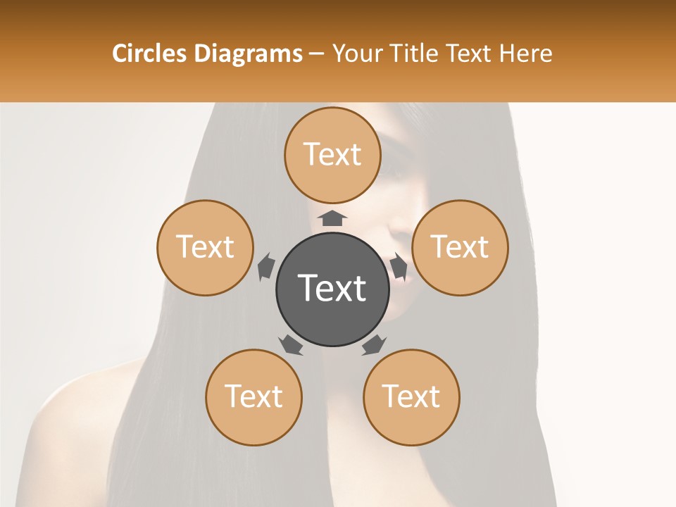 A Woman With Long Black Hair Is Shown In This Powerpoint Presentation PowerPoint Template